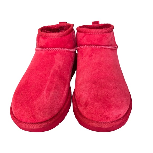 Ugg Classic Ultra Mini Suede Shearling Slip-On Boots - Picture 2 of 8